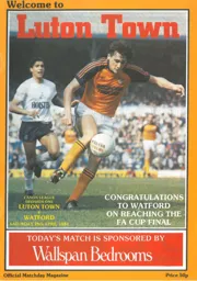 Programme: Luton Town FC vs Watford (28th Apr 1984)