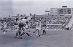 Paul Walsh dribbles through