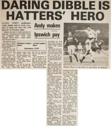 Match Report: Ipswich Town vs Luton Town FC (28th Aug 1984)