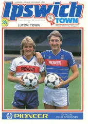 Programme: Ipswich Town vs Luton Town FC (28th Aug 1984)