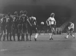 David Moss goes close from a free kick but Mal Donaghy scored from the resultant corner