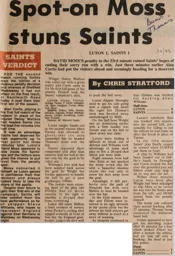 Match Report: Luton Town FC vs Southampton (8th Sep 1984)