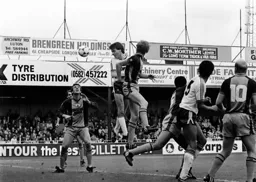 Mal Donaghy heads for goal