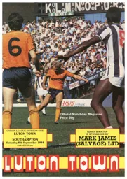 Programme: Luton Town FC vs Southampton (8th Sep 1984)