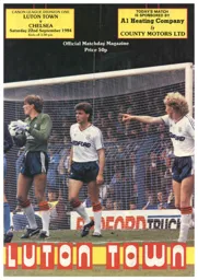 Programme: Luton Town FC vs Chelsea (22nd Sep 1984)
