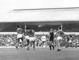 The Town celebrate Frankie Bunn's goal as Luton twice led the league leaders before losing 4-2