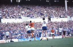 Brian Stein wins another header, but the Town's counter attack approach lost out to two late goals