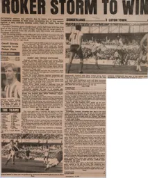 Match Report: Sunderland vs Luton Town FC (27th Oct 1984)