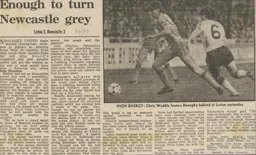Match Report: Luton Town FC vs Newcastle United (3rd Nov 1984)