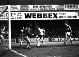 Mal Donaghy cannot put the ball into the net