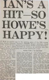 Match Report: Arsenal vs Luton Town FC (1st Dec 1984)