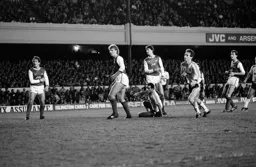 Brian Stein watches his strike go in for the Town’s only goal