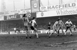 Mick Harford goes close