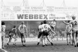 Mick Harford well above Coventry defender