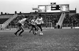 Brian Stein moves over the icy pitch