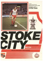 Programme: Stoke City vs Luton Town FC (9th Jan 1985)