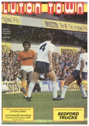 Programme: Luton Town FC vs Tottenham Hotspur (2nd Feb 1985)