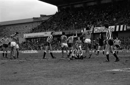 The referee disallows Stein's effort