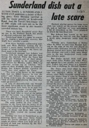 Match Report: Luton Town FC vs Sunderland (2nd Mar 1985)