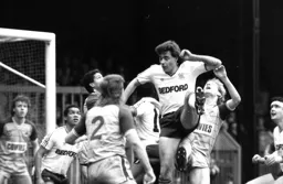 Mal Donaghy mixing it in the box