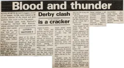 Match Report: Luton Town FC vs Watford (4th Mar 1985)