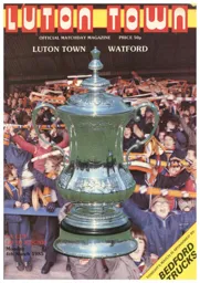 Programme: Luton Town FC vs Watford (4th Mar 1985)