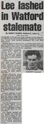 Match Report: Watford vs Luton Town FC (6th Mar 1985)