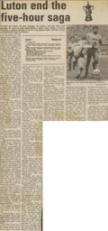 Match Report: Luton Town FC vs Watford (9th Mar 1985)