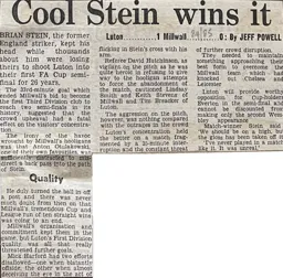 Match Report: Luton Town FC vs Millwall (13th Mar 1985)