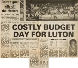 Match Report: Watford vs Luton Town FC (19th Mar 1985)