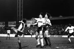 Mick Harford getting stuck in