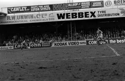 Mick Harford fires home the third goal