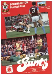 Programme: Southampton vs Luton Town FC (2nd Apr 1985)