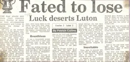 Match Report: Luton Town FC vs Everton (13th Apr 1985)