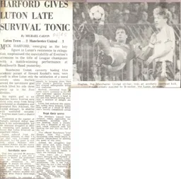 Match Report: Luton Town FC vs Manchester United (21st Apr 1985)