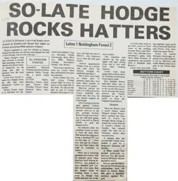 Match Report: Luton Town FC vs Nottingham Forest (24th Apr 1985)