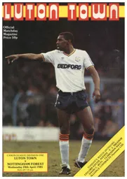 Programme: Luton Town FC vs Nottingham Forest (24th Apr 1985)