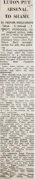 Match Report: Luton Town FC vs Arsenal (4th May 1985)