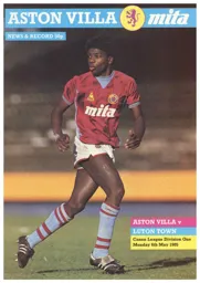 Programme: Aston Villa vs Luton Town FC (6th May 1985)