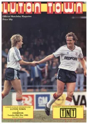 Programme: Luton Town FC vs Everton (28th May 1985)