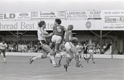 Mick Harford making a nuisance of himself