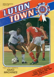 Programme: Luton Town FC vs Arsenal (27th Aug 1985)