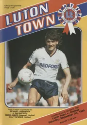 Programme: Luton Town FC vs Chelsea (7th Sep 1985)