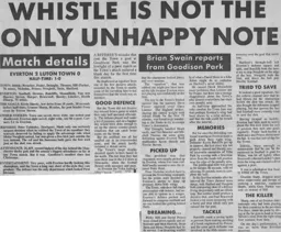 Match Report: Everton vs Luton Town FC (14th Sep 1985)