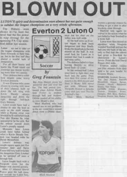 Match Report: Everton vs Luton Town FC (14th Sep 1985)