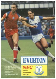 Programme: Everton vs Luton Town FC (14th Sep 1985)