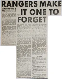 Match Report: Luton Town FC vs Queens Park Rangers (21st Sep 1985)