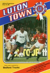 Programme: Luton Town FC vs Manchester United (5th Oct 1985)