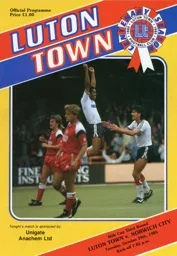 Programme: Luton Town FC vs Norwich City (29th Oct 1985)