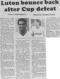 Match Report: Luton Town FC vs Birmingham City (2nd Nov 1985)